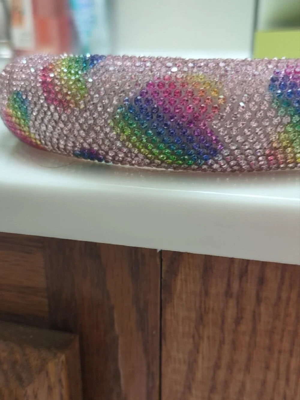 Embellished Pink Heart Rainbow Padded Headband for Kids